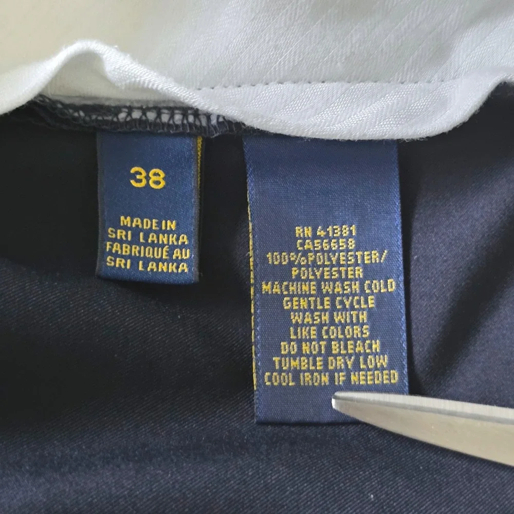 Polo Ralph Lauren Mens Navy‎ Blue Performance Golf Shorts Flat Front Size 38